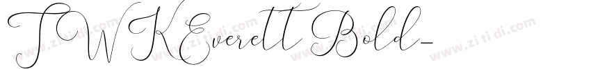 TWKEverett Bold字体转换